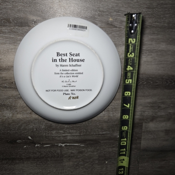 BEST SEAT IN THE HOUSE Maren Schaffner Cat Collector Plate Danbur… - Picture 2 of 2